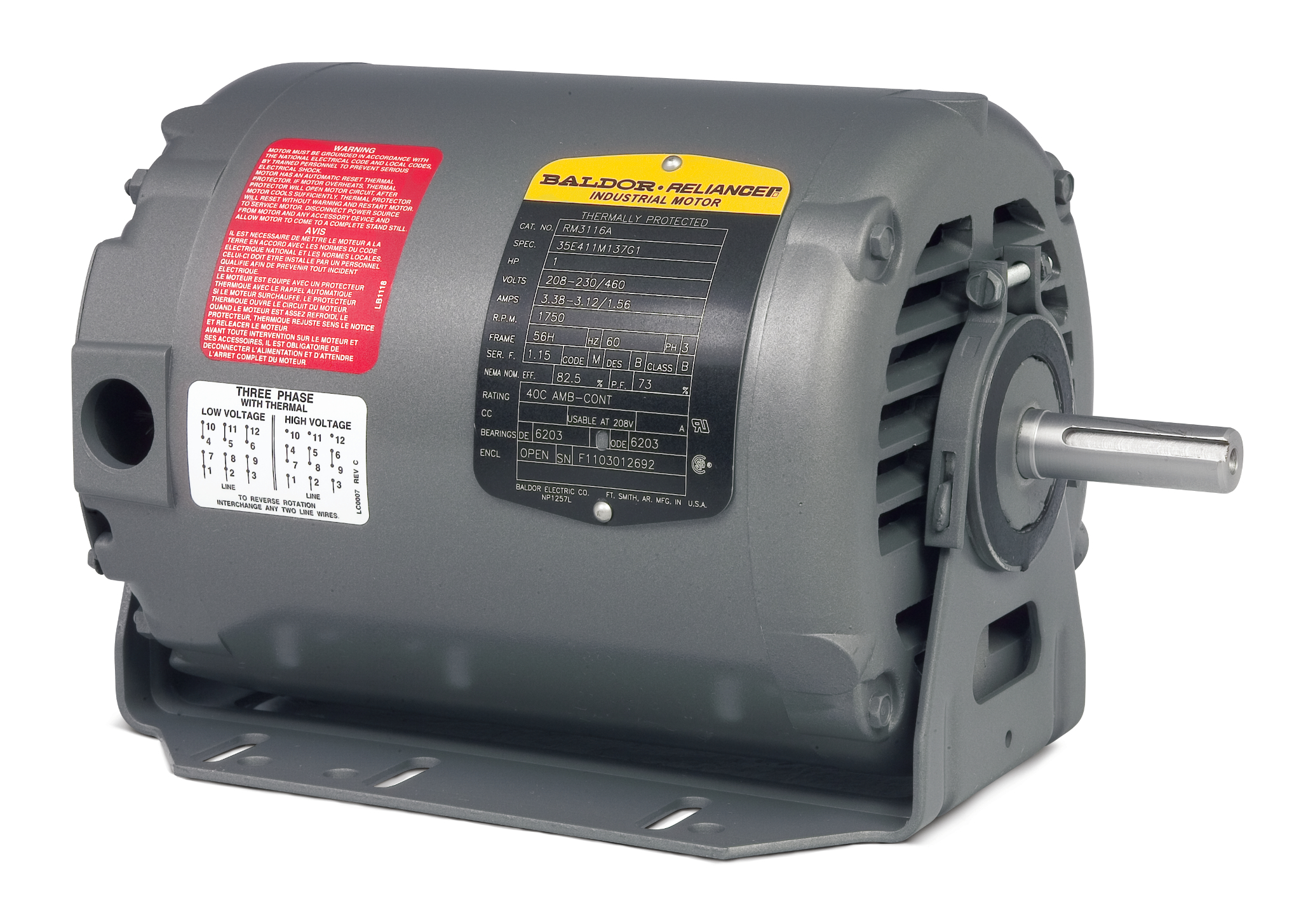 Motor  Baldor / Reliance Baldor (Brand of ABB) RM3116A