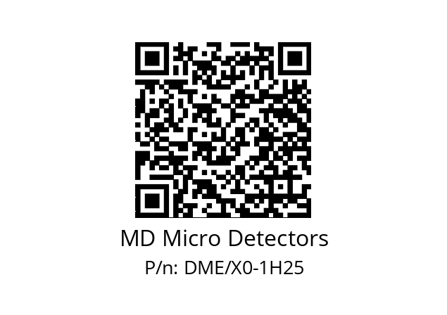   MD Micro Detectors DME/X0-1H25