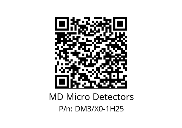   MD Micro Detectors DM3/X0-1H25