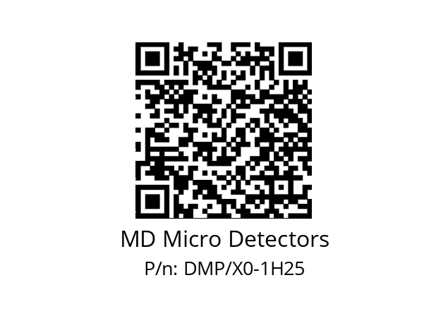   MD Micro Detectors DMP/X0-1H25