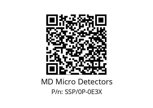   MD Micro Detectors SSP/0P-0E3X