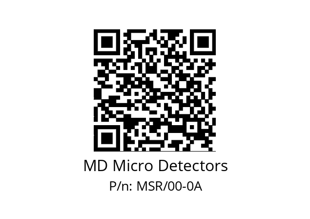   MD Micro Detectors MSR/00-0A