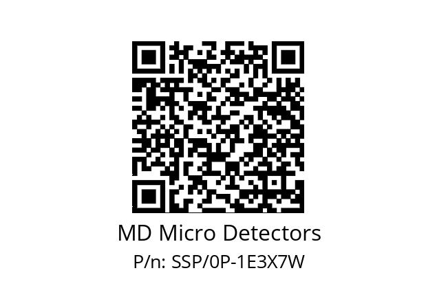   MD Micro Detectors SSP/0P-1E3X7W