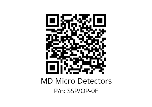   MD Micro Detectors SSP/OP-0E