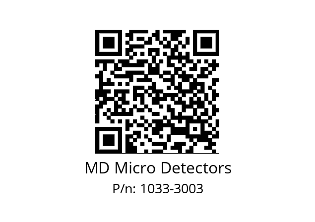   MD Micro Detectors 1033-3003