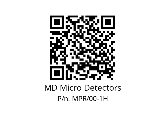   MD Micro Detectors MPR/00-1H