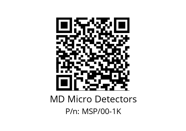   MD Micro Detectors MSP/00-1K