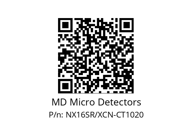   MD Micro Detectors NX16SR/XCN-CT1020