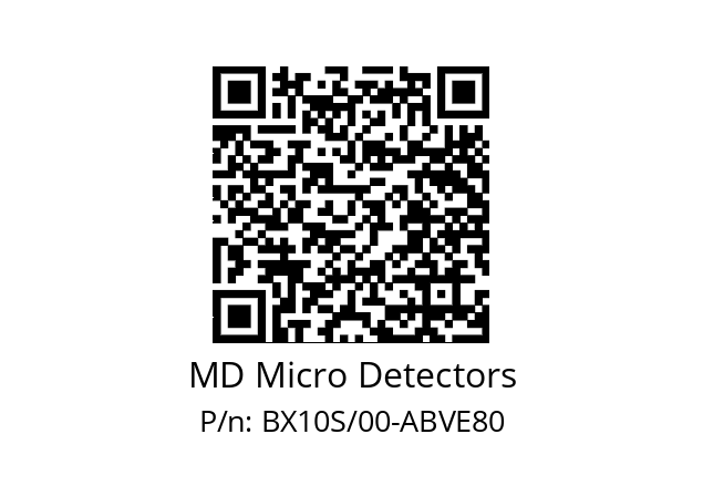   MD Micro Detectors BX10S/00-ABVE80