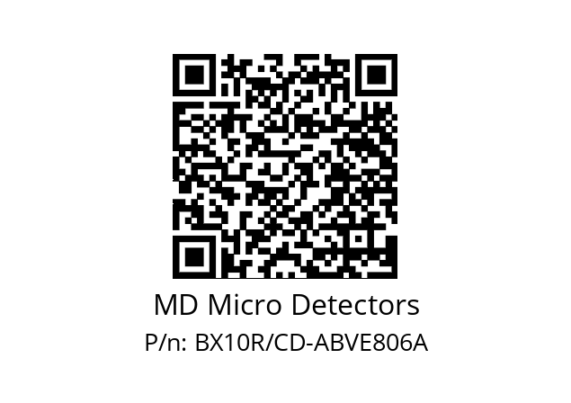   MD Micro Detectors BX10R/CD-ABVE806A