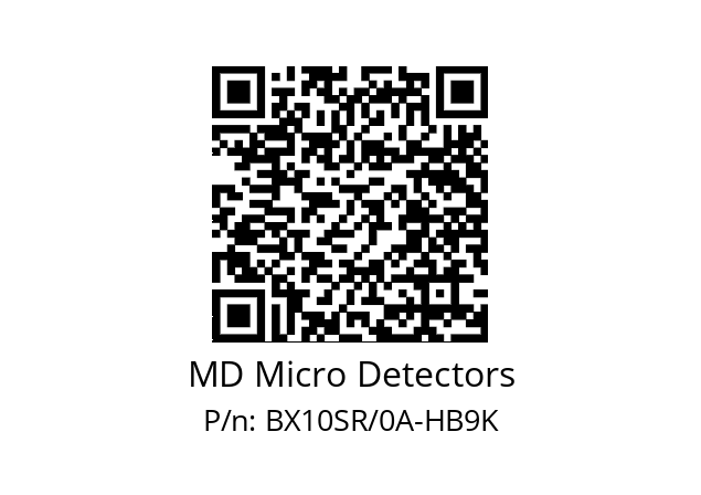   MD Micro Detectors BX10SR/0A-HB9K