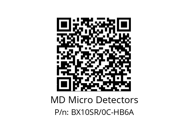   MD Micro Detectors BX10SR/0C-HB6A