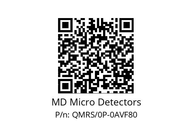   MD Micro Detectors QMRS/0P-0AVF80