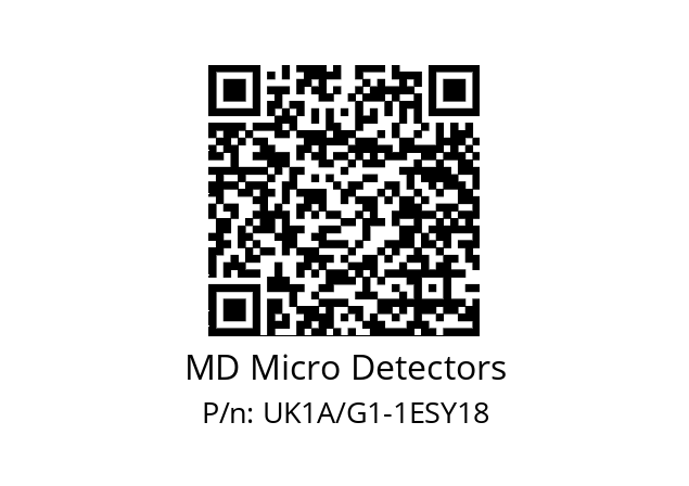   MD Micro Detectors UK1A/G1-1ESY18