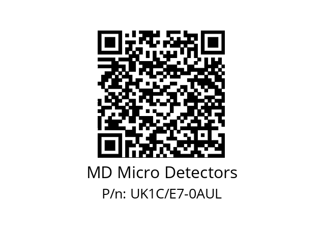   MD Micro Detectors UK1C/E7-0AUL