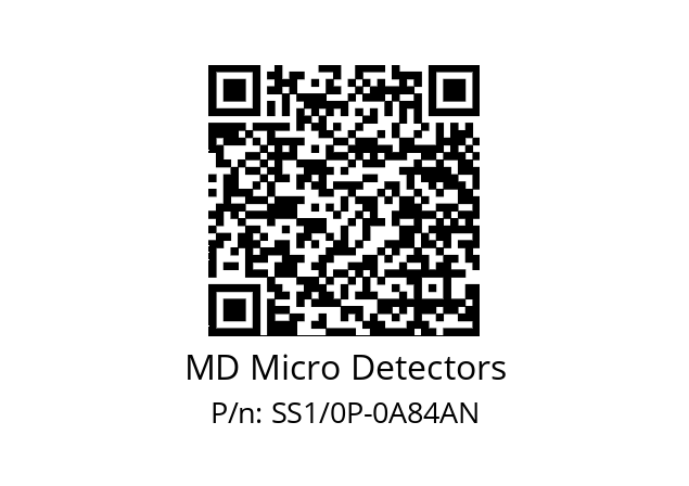   MD Micro Detectors SS1/0P-0A84AN