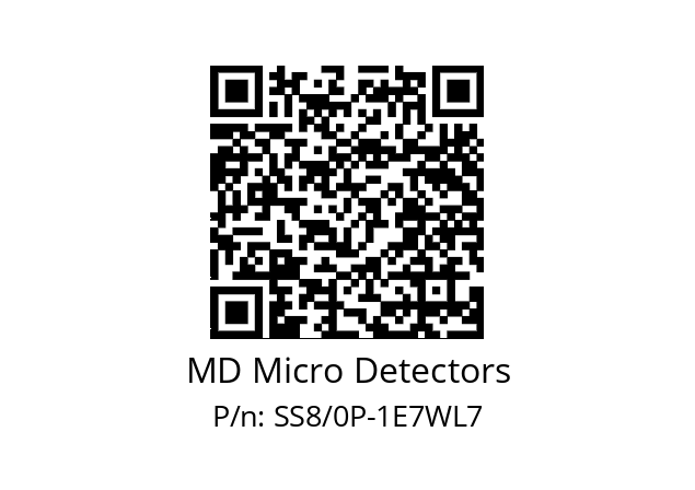   MD Micro Detectors SS8/0P-1E7WL7