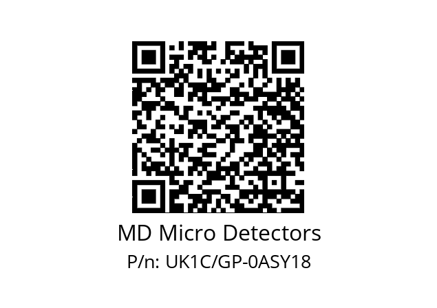   MD Micro Detectors UK1C/GP-0ASY18