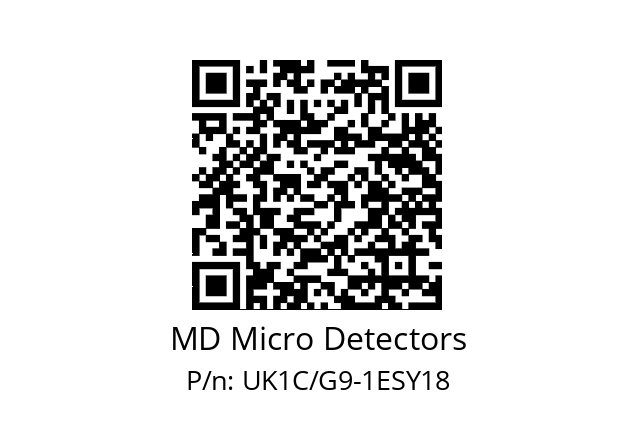   MD Micro Detectors UK1C/G9-1ESY18