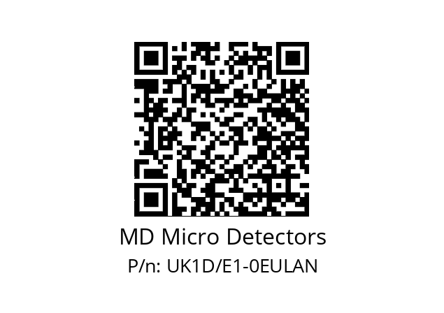   MD Micro Detectors UK1D/E1-0EULAN