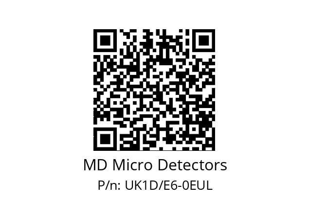   MD Micro Detectors UK1D/E6-0EUL