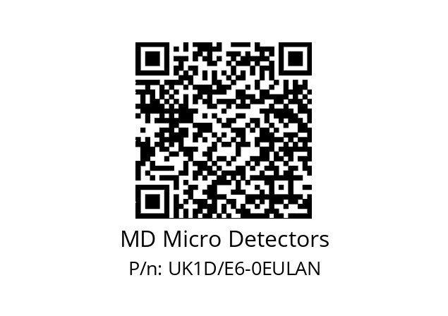   MD Micro Detectors UK1D/E6-0EULAN