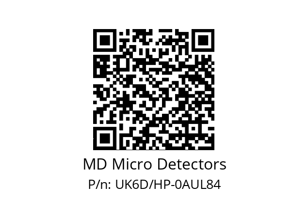   MD Micro Detectors UK6D/HP-0AUL84