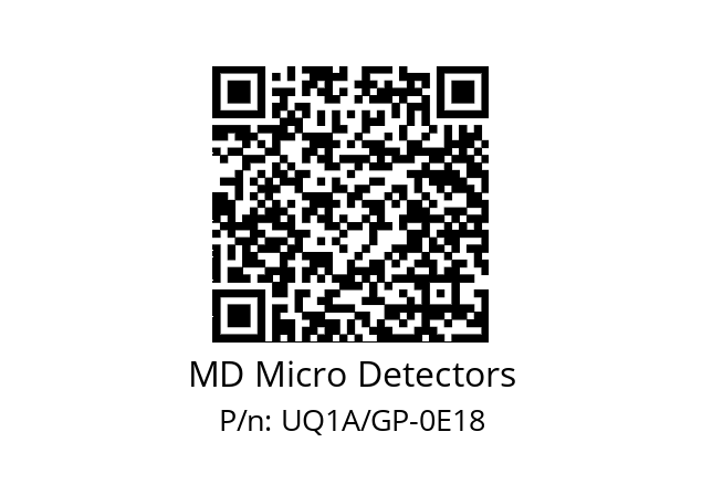   MD Micro Detectors UQ1A/GP-0E18