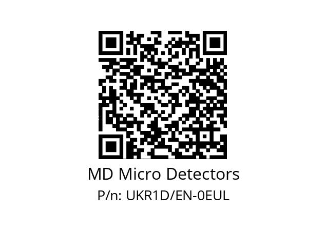   MD Micro Detectors UKR1D/EN-0EUL