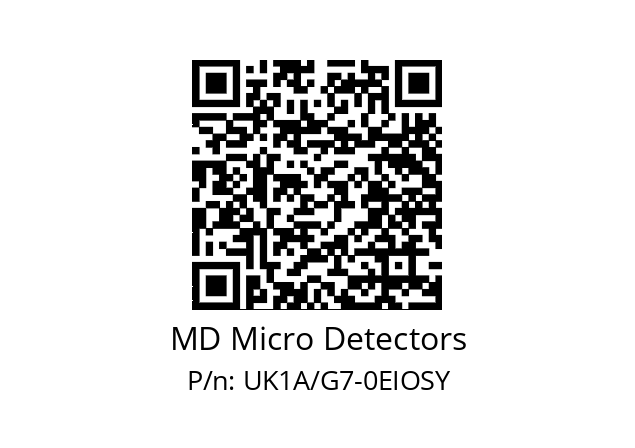   MD Micro Detectors UK1A/G7-0EIOSY