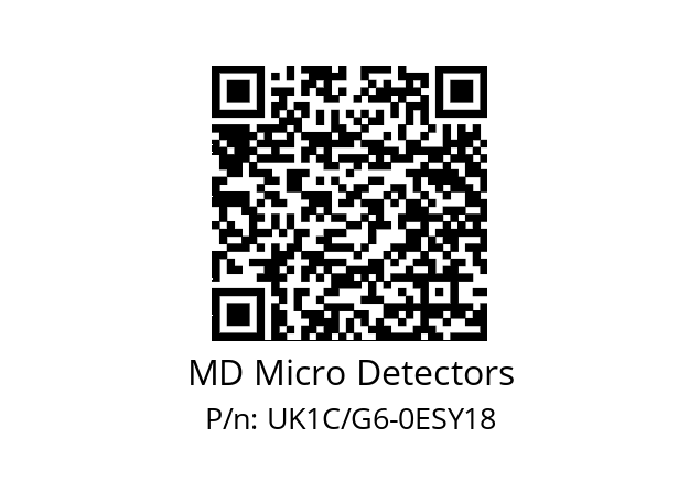   MD Micro Detectors UK1C/G6-0ESY18