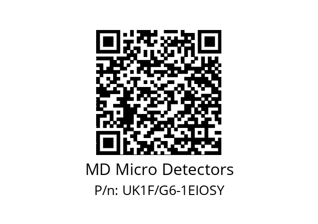   MD Micro Detectors UK1F/G6-1EIOSY