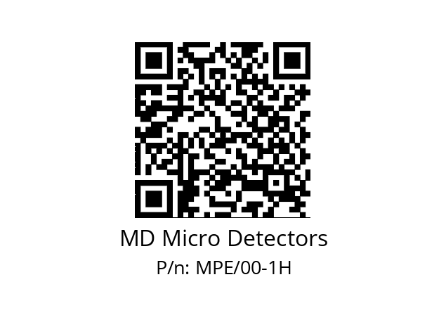   MD Micro Detectors MPE/00-1H