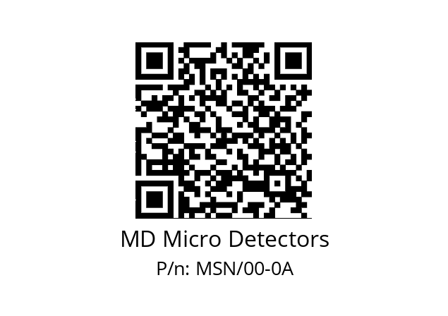   MD Micro Detectors MSN/00-0A