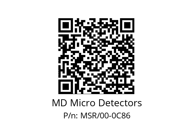   MD Micro Detectors MSR/00-0C86