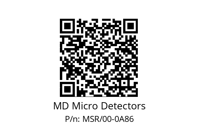   MD Micro Detectors MSR/00-0A86