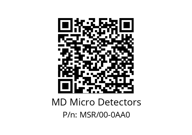   MD Micro Detectors MSR/00-0AA0