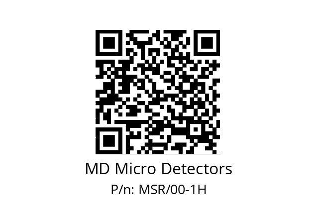   MD Micro Detectors MSR/00-1H