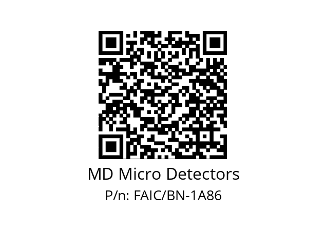   MD Micro Detectors FAIC/BN-1A86