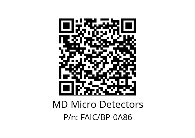   MD Micro Detectors FAIC/BP-0A86