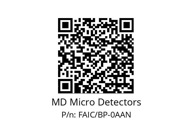   MD Micro Detectors FAIC/BP-0AAN