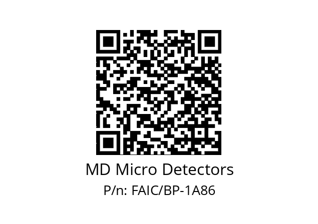   MD Micro Detectors FAIC/BP-1A86