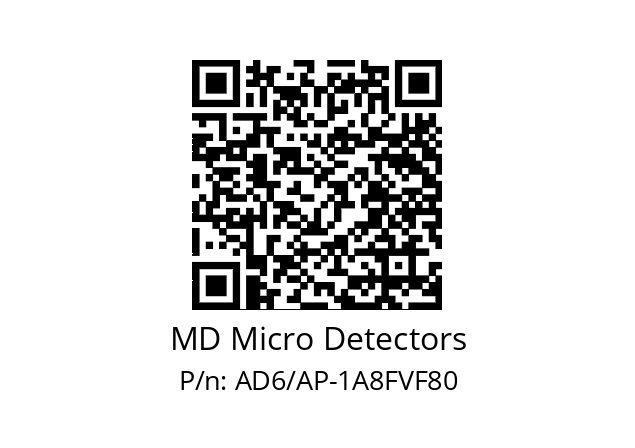   MD Micro Detectors AD6/AP-1A8FVF80