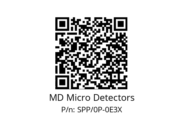   MD Micro Detectors SPP/0P-0E3X