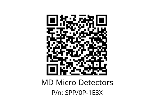   MD Micro Detectors SPP/0P-1E3X