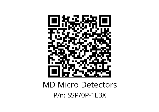   MD Micro Detectors SSP/0P-1E3X