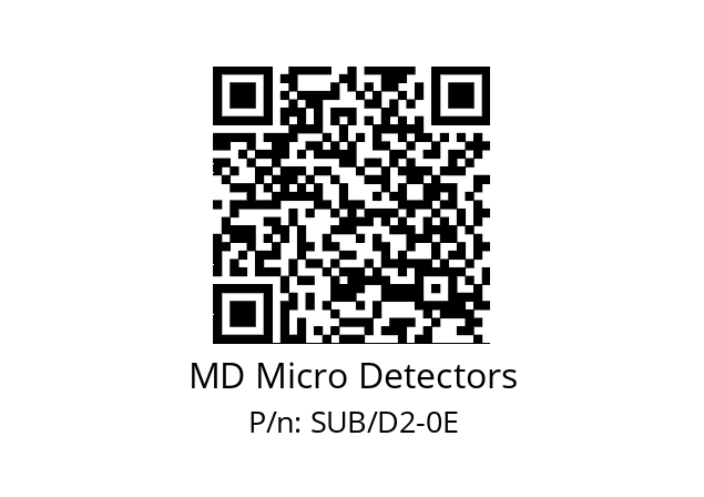   MD Micro Detectors SUB/D2-0E