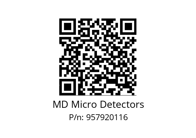   MD Micro Detectors 957920116