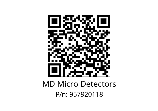   MD Micro Detectors 957920118