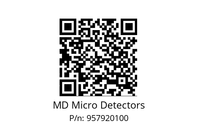   MD Micro Detectors 957920100